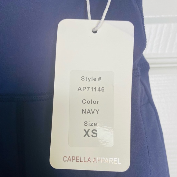 High Waisted Wide Women’s Waistband Joggers Navy - Picture 9 of 11